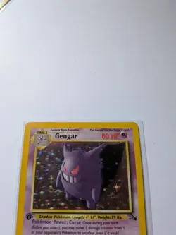 Pokemon Fossil 1st Edition Gengar Holo Card 5/62 1995 - Image 3