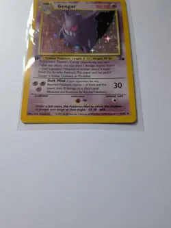 Pokemon Fossil 1st Edition Gengar Holo Card 5/62 1995 - Image 5