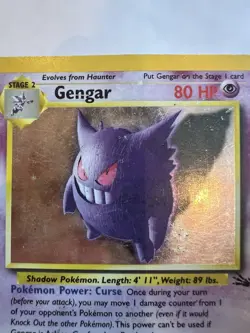 Pokemon TCG Gengar Fossil Holo Rare Card 5/62 HP - Image 3