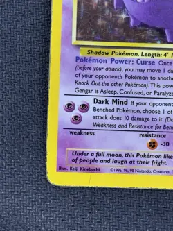 Pokemon TCG Gengar 5/62 Holo Fossil Rare Card Moderately Played - Image 5