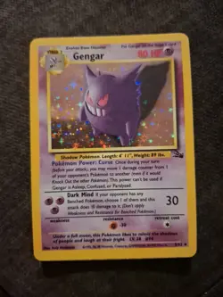 Gengar 5/62 Holo Fossil Set Pokemon Card WOTC LP EXCELLENT - Image 1