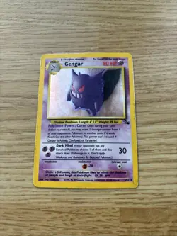 Pokemon Gengar Holo TCG Card 5/62 Fossil Rare Vintage Collectible HP - Image 1