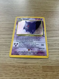 Pokemon Gengar Holo TCG Card 5/62 Fossil Rare Vintage Collectible HP - Image 2