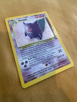Pokemon Gengar TCG Fossil Holo Card 5/62 Vintage Trading Card With Swirl 🌀 - Image 2