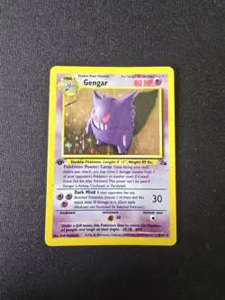 Gengar 1st First Edition Fossil Holo Card 5/62 Pokemon Card - Image 1