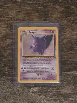 Pokemon TCG Gengar Fossil Holo Card 5/62 Unlimited Rare Vintage WOTC MP-HP - Image 1