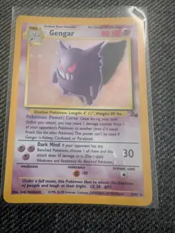 Pokemon TCG Gengar Fossil Holo Rare Card 5/62 - Image 1