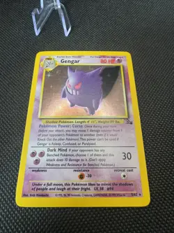 Pokemon TCG Gengar Fossil Holo Card 5/62 Trading Card - Image 3