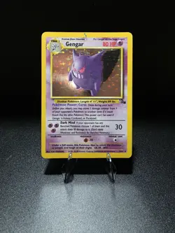 Pokemon Gengar TCG Fossil Holo Card 5/62 Unlimited Holo Rare - Image 1