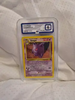 Pokemon Gengar TCG Fossil Holo Card 5/62 Unlimited Graded Vintage PG 6 - Image 1