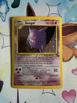 Pokemon Gengar TCG Fossil Holo Card 5/62 Vintage Rare - Image 1