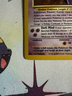 Pokemon Gengar TCG Fossil Holo Card 5/62 Vintage Rare - Image 5
