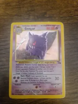Pokemon TCG Gengar 5/62 - English Fossil WOTC Holo Rare Card LP - Image 1