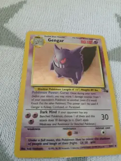 Pokemon TCG original Gengar Fossil Holo Card 5/62 Trading Card fantastic NM - Image 5