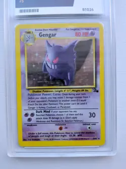 Pokemon TCG Gengar Fossil Holo Rare Card 5/62 Grade 5 Excellent Condition - Image 2