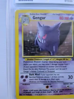 Pokemon TCG Gengar Fossil Holo Rare Card 5/62 Grade 5 Excellent Condition - Image 3