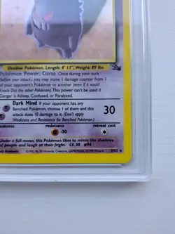 Pokemon TCG Gengar Fossil Holo Rare Card 5/62 Grade 5 Excellent Condition - Image 5