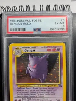 Pokemon TCG Gengar Fossil Holo Rare Card 5/62 PSA 6 - Image 2