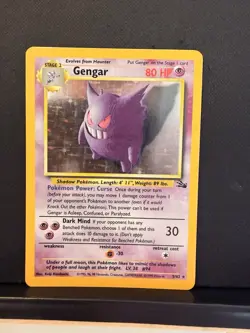 Pokemon Gengar TCG Fossil Holo Card 5/62 Unlimited Holo Rare - Image 1