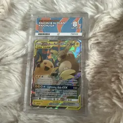 Pokemon Raichu & Alolan Raichu GX 54/236 Unified Minds ACE NM MT 8 - Image 1