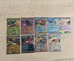 Perfect Order Lot Double Rare Ex Complete Set Mint Pokemon Cards 9 Cards Total - Image 1