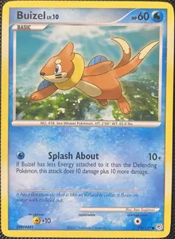 Buizel 72/130 Diamond and Pearl Regular Pokemon Card - Image 1