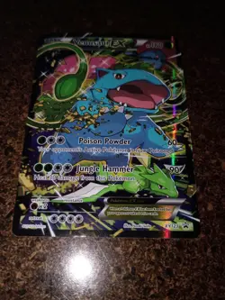 Pokemon ENGLISH Venusaur EX PROMO Card XY123 DAMAGED + RARE! Bulbasaur Ivysaur - Image 1