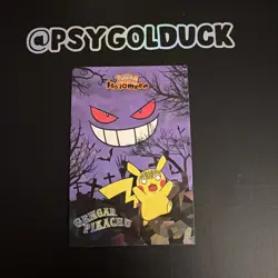 Pokemon Halloween Peru Card Gengar Pikachu A23 - Image 1