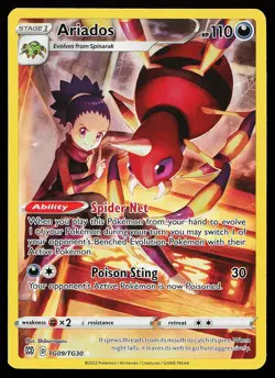 Ariados TG09/TG30 Holo Brilliant Stars Trainer Gallery Pokemon Card - Image 1