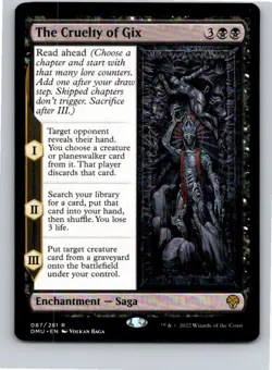 Magic the Gathering The Cruelty of Gix Dominaria United MTG Free Shipping! - Image 1