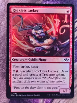 Reckless Lackey 140 Outlaws of Thunder Junction Magic: The Gathering Foil LP - Image 1
