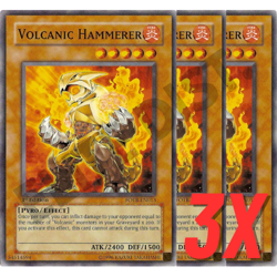 Yugioh Volcanic Hammerer (FOTB-EN013) 1st Edition (NEAR MINT) (3X) - Image 1