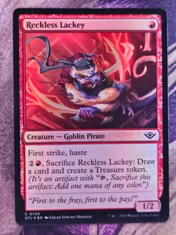 Reckless Lackey 140 Outlaws of Thunder Junction Magic: The Gathering Foil LP - Image 1