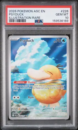 2026 POKEMON ASC EN-ASCENDED HEROES ILLUSTRATION RARE #226 PSYDUCK PSA 10 - Image 1