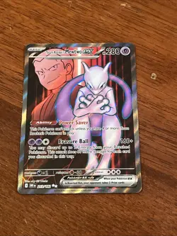 Pokemon TCG Team Rockets Mewtwo EX 213/182 - Image 1