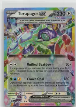 Pokemon Terapagos ex 128/142 Double Rare Stellar Crown Holo LP - Image 1