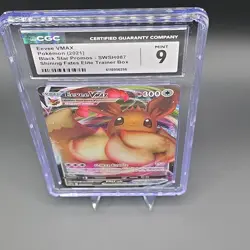 Pokemon Eevee VMAX 101/S-P Holo CGC 9 S-P: Sword & Shield Promos Japanese TCG - Image 1