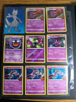 Lot of 35 holo Psychic Pokemon Cards, Mewtwo, Glastly, Gengar, Crobat - Image 1