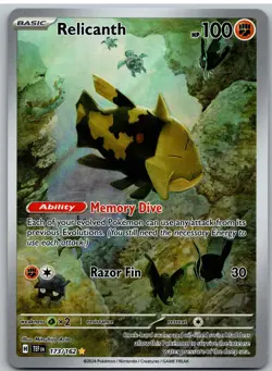 Relicanth 173/162 Illustration Rare Temporal Forces Pokemon NM - Image 1