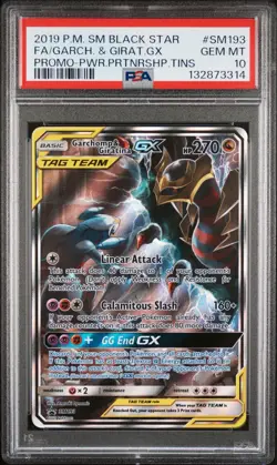 2019 POKEMON SM BLACK STAR PROMO #SM193 FULL ART/GARCHOMP & GIRATINA GX PSA 10 - Image 1