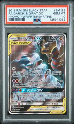 2019 POKEMON SM BLACK STAR PROMO #SM193 FULL ART/GARCHOMP & GIRATINA GX PSA 10 - Image 1