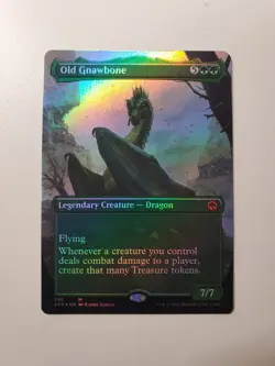 MTG Magic FOIL Old Gnawbone Borderless 296 AFR NM - Image 1