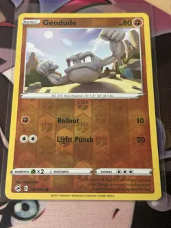 Geodude - 135/264 - Reverse Holo - Fusion Strike - VLP/NM - Pokemon Card - Image 1