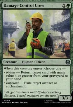 Damage Control Crew - Foil Uncommon 0099 - Marvel's Spider-Man - MTG - Image 1