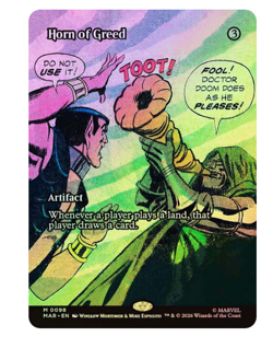 Horn of Greed - Foil - Borderless Marvel Super Heroes - Image 1