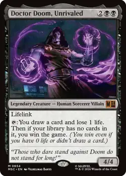 Doctor Doom, Unrivaled Foil Marvel Super Heroes NM MTG - Image 1