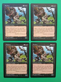 Magic the Gathering MTG Visions PYTHON X 4 LP/EX C 1997 ! - Image 1