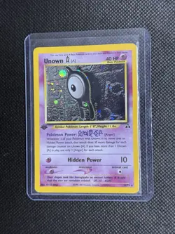 Pokemon TCG Unown 14/75 1st Edition Holo Rare WOTC Neo Discovery - Image 1