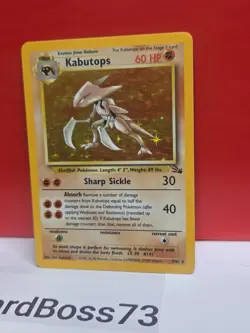 🔥 Kabutops Pokemon . Fossil Holo Rare 9/62 - Image 2