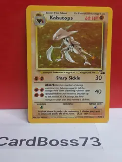 🔥 Kabutops Pokemon . Fossil Holo Rare 9/62 - Image 4